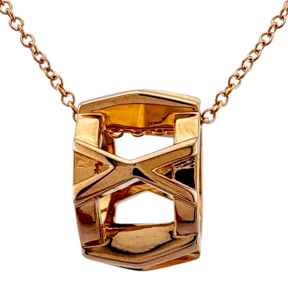 ティファニー アトラス Xオープン ネックレス 18金 K18ピンクゴールド レディース TIFFANY&Co. 中古