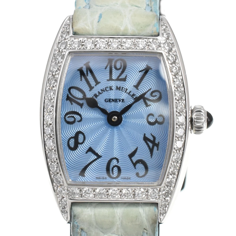 フランクミュラー FRANCK MULLER 2502QZD1R トノウカーベックス ダイヤモンドベゼル クォーツ レディース 美品 箱・保証書付き Q#146152