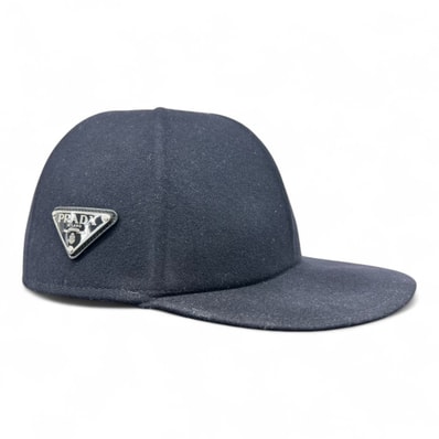 PRADA Felt Baseball Cap "Black"