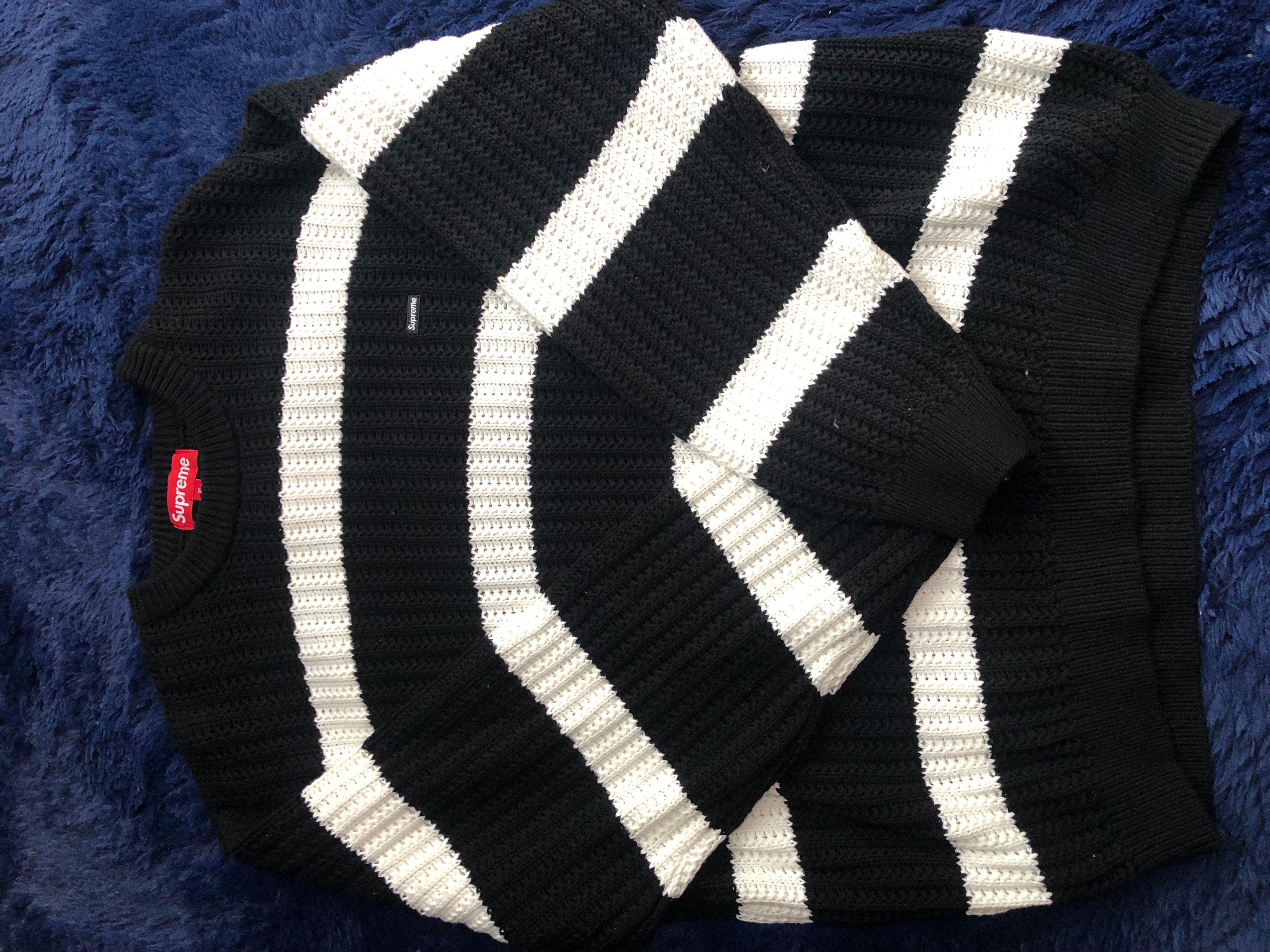 Supreme Loose Gauge Stripe Small Box Sweater 