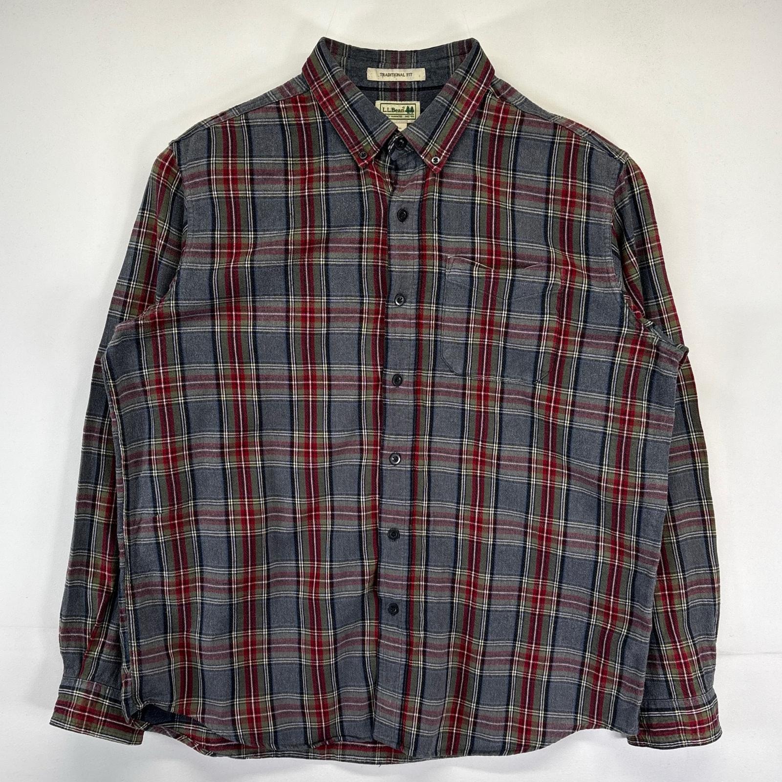 古着 エルエルビーン L.L.Bean 長袖シャツ アウトドア ネルシャツ チェック柄 胸ポケット ボタンダウン L マルチカラー メンズ