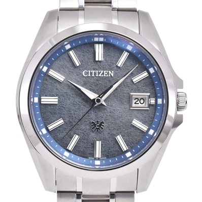 シチズン CITIZEN AQ4091-56M/A060-T027351 ザ・シチズン エコドライブ ブルー ソーラー メンズ 美品 箱・保証書付き 腕時計 D#147312