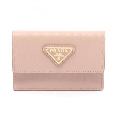 PRADA Saffiano Leather Card Case "Pink Beige"