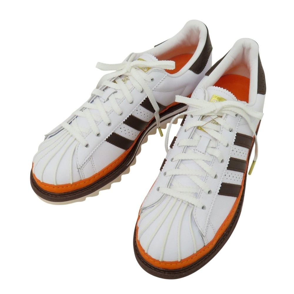 【中古】【未使用】クロット CLOT × adidas 2026年春夏 レザー スニーカー ホワイトxブラウン【サイズ27.5】【メンズ】