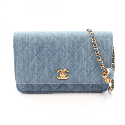 シャネル CHANEL マトラッセ ショルダーバッグ バッグ デニム レディース ブルー系 【中古】