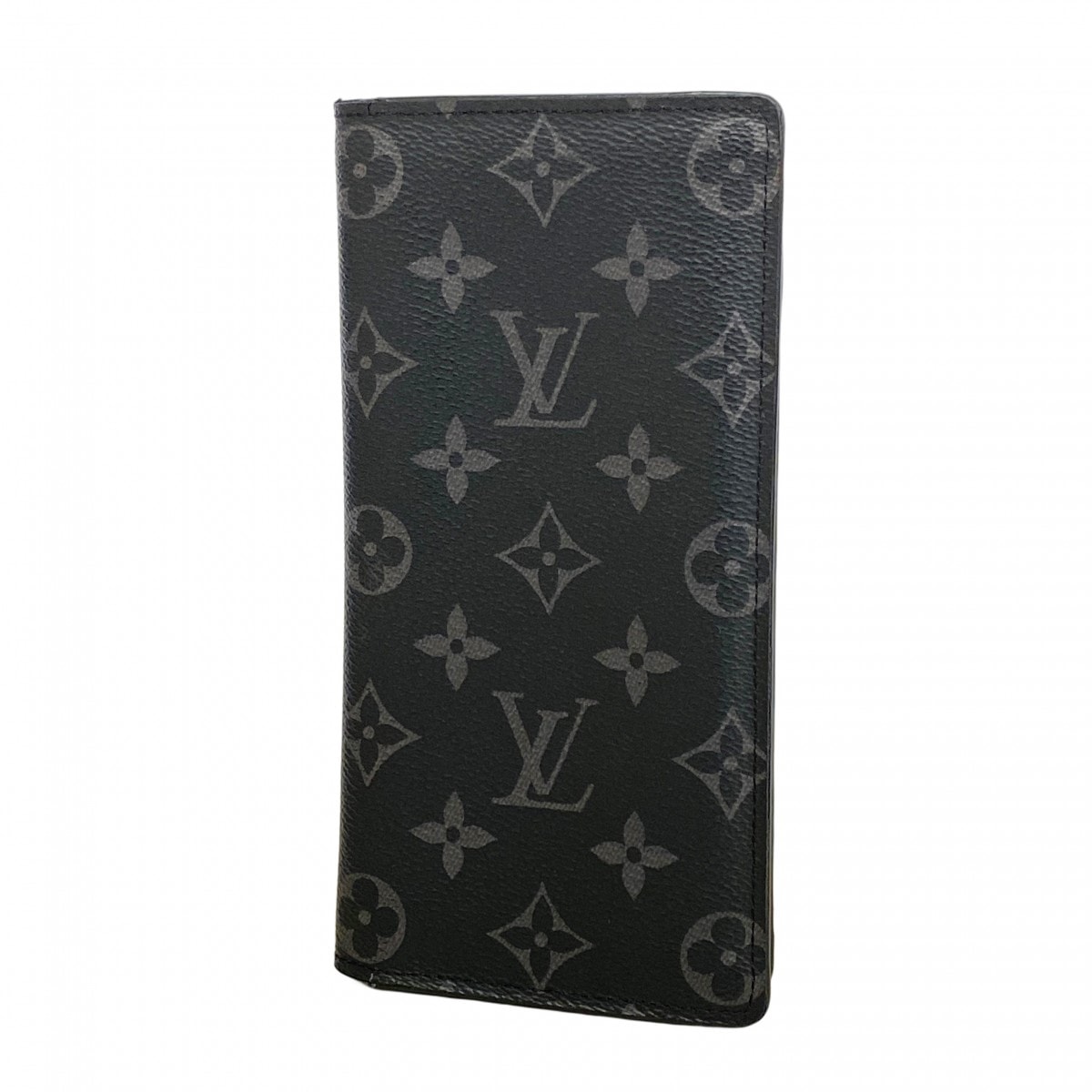 【6dc3942】ルイヴィトン 長財布 モノグラム・エクリプス ポルトフォイユブラザ M61697 ブラック【中古】メンズ