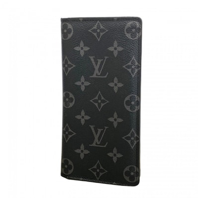 【6dc3942】ルイヴィトン 長財布 モノグラム・エクリプス ポルトフォイユブラザ M61697 ブラック【中古】メンズ