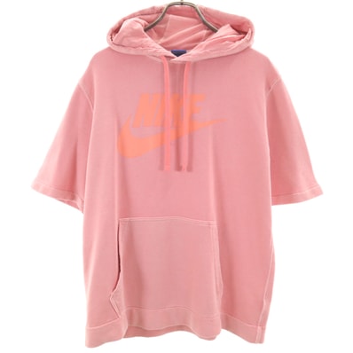 NIKE ナイキ 半袖 パーカー L ピンク系 スウェット