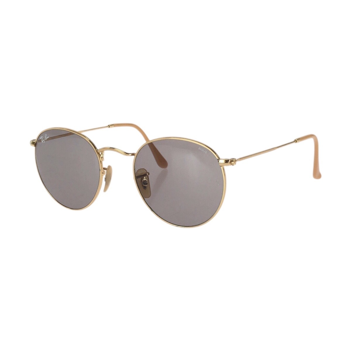 美品 Ray-Ban レイバン Round Metal ゴールド グレー プラスチック 合金/ サングラス 男女兼用 ラウンド 603451 【中古】