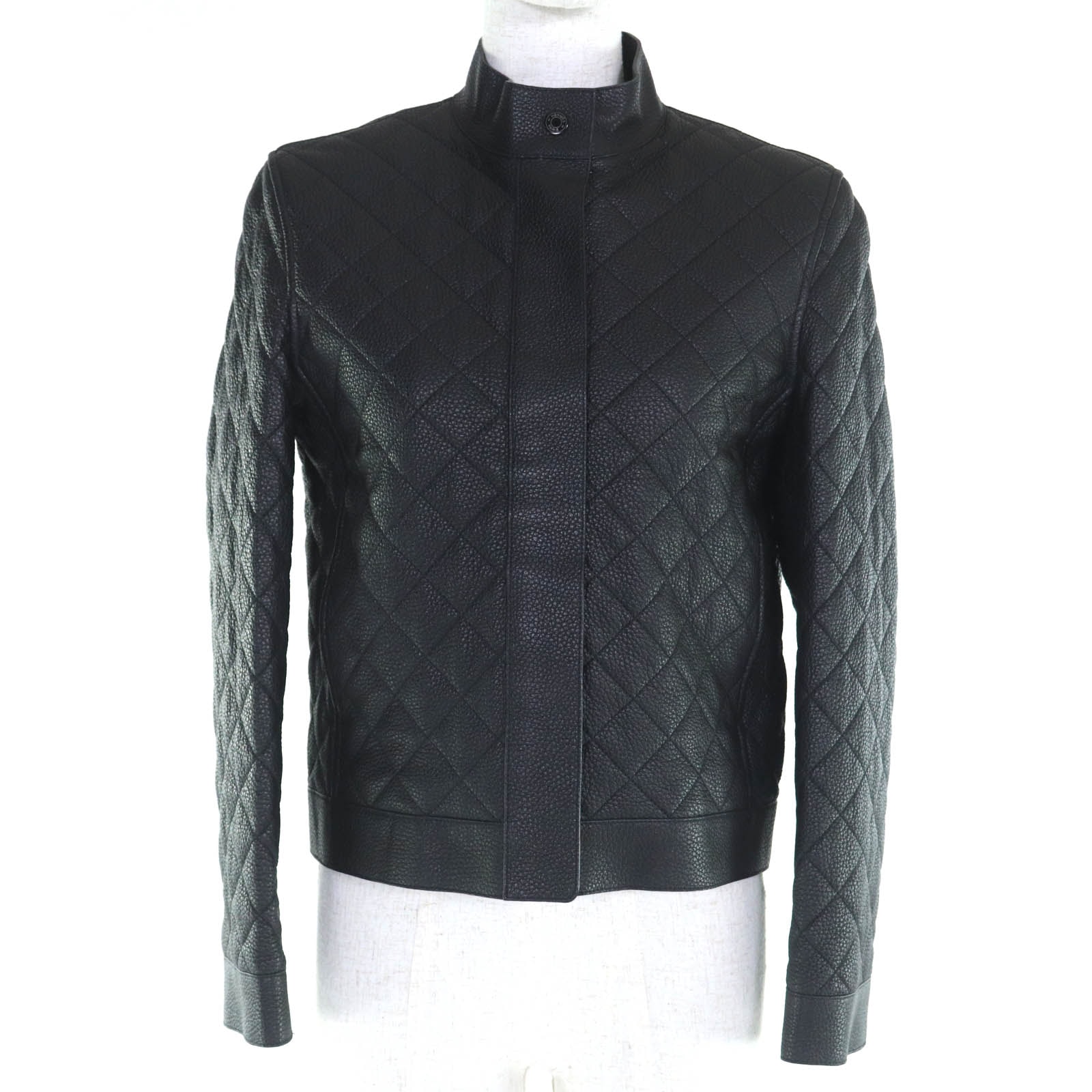 未使用品 エルメス レザージャケット ブラック レディース 36 3H1207D1