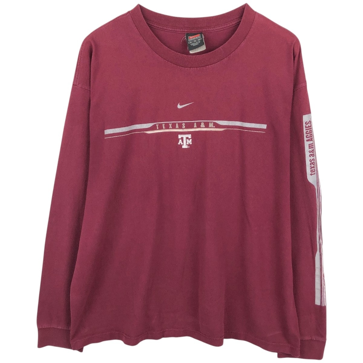 古着 ~00年代 ナイキ NIKE TEAM カレッジ センターロゴ ロングTシャツ ロンT メンズXL相当/eaa661992