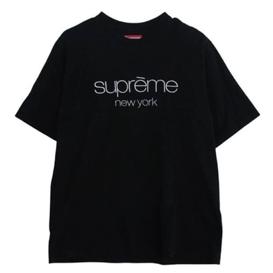 Supreme シュプリーム Tシャツ 23AW CLASSIC LOGO S/S TOP クラシックロゴ Tシャツ 半袖カットソー ブラック系【中古】