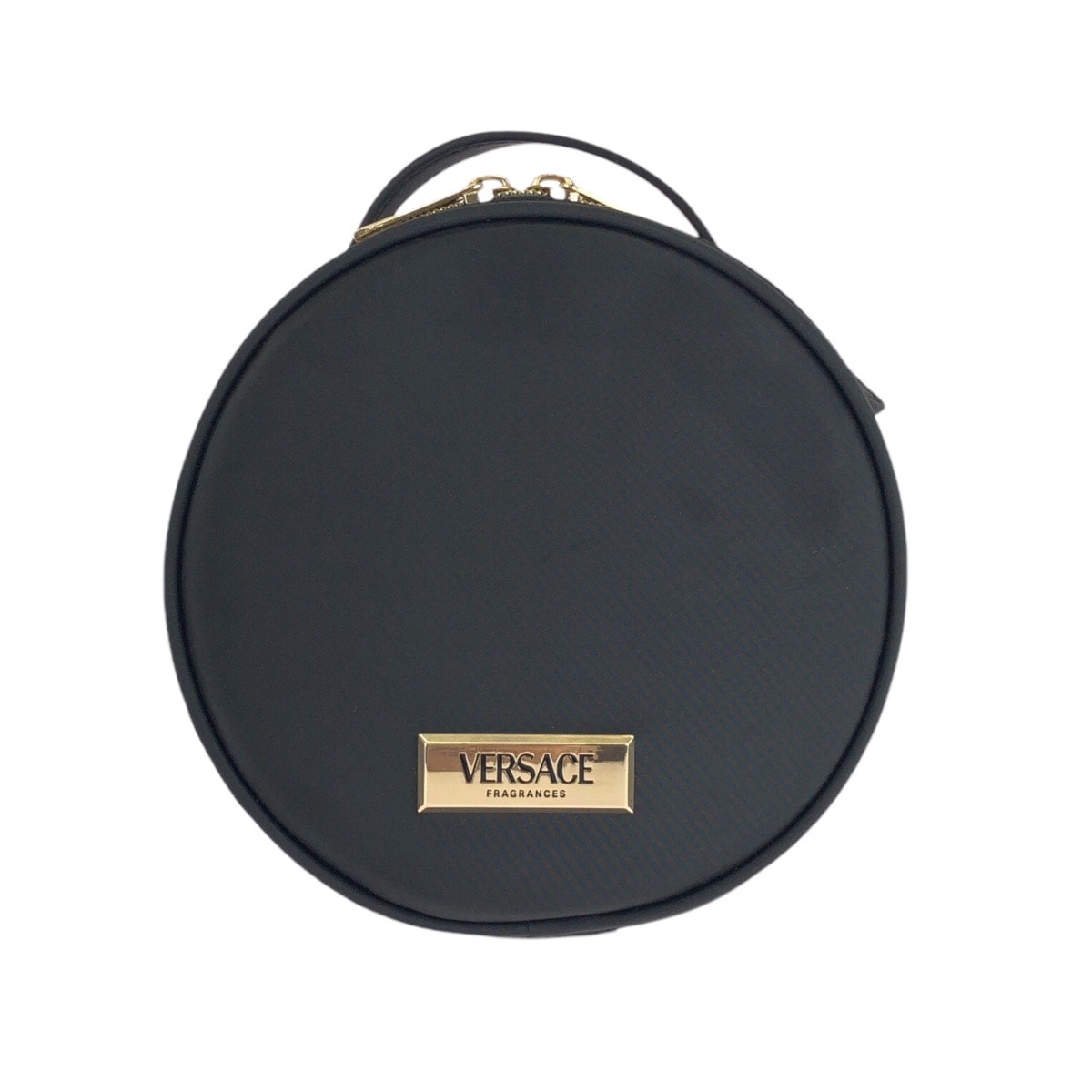 美品 VERSACE ヴェルサーチ ブラック 黒 ゴールド金具 ナイロン ポーチ メイクポーチ 小物入れ 602619 【中古】