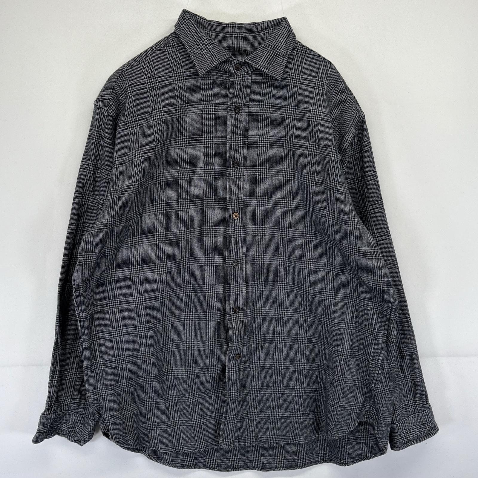 古着 ブルックスブラザーズ Brooks Brothers 長袖シャツ ネルシャツ チェック ウール L  グレー系 メンズ