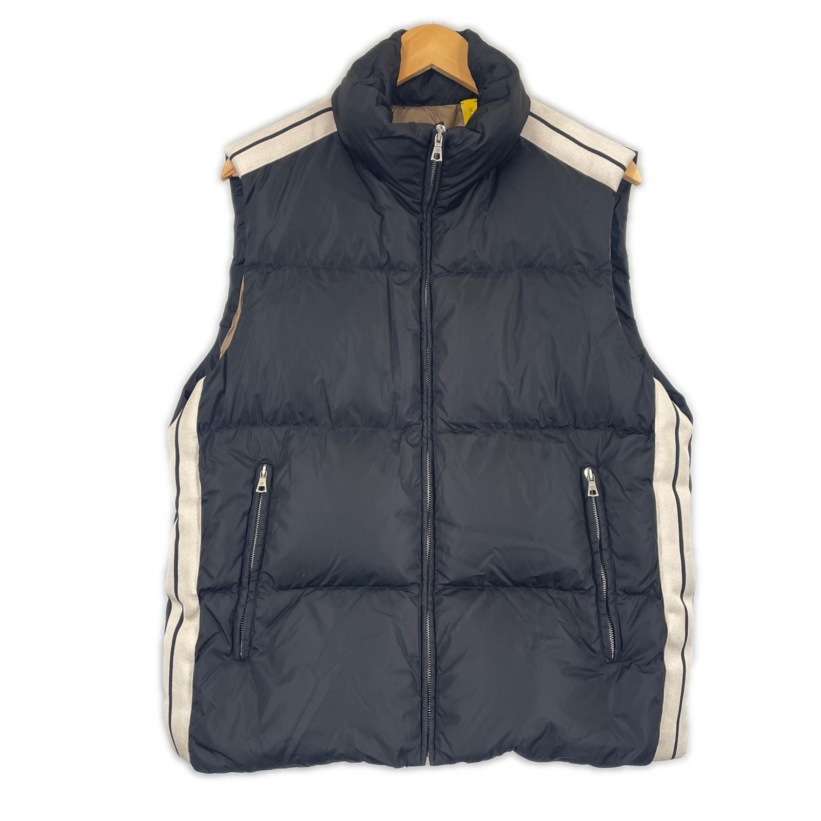 美品 MONCLER モンクレール 秋冬 AW ダウンベスト ナイロン ブラック メンズ 1【古着】【中古】