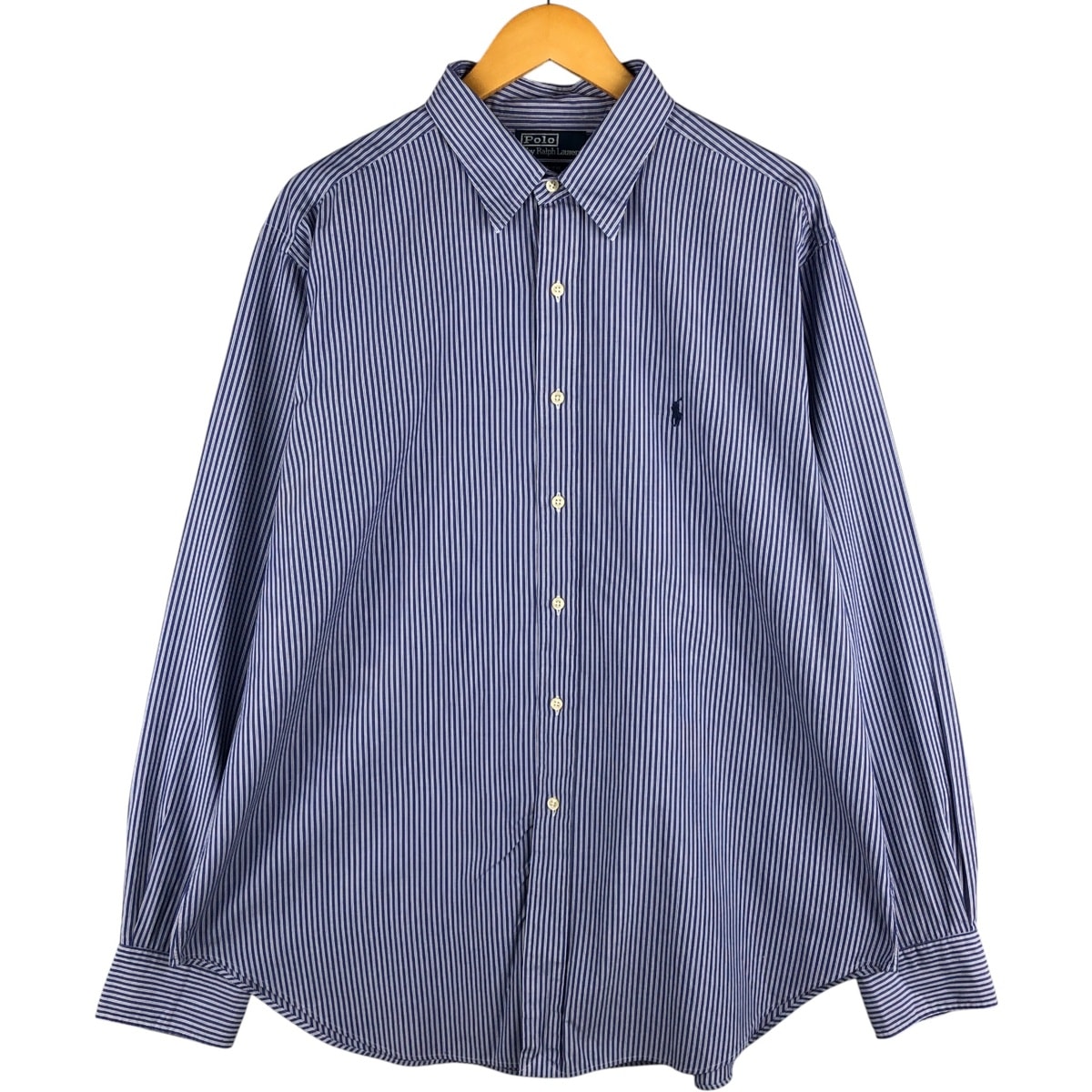 古着 ラルフローレン Ralph Lauren POLO by Ralph Lauren ANDREW 長袖 ストライプシャツ メンズXL相当/eaa595087
