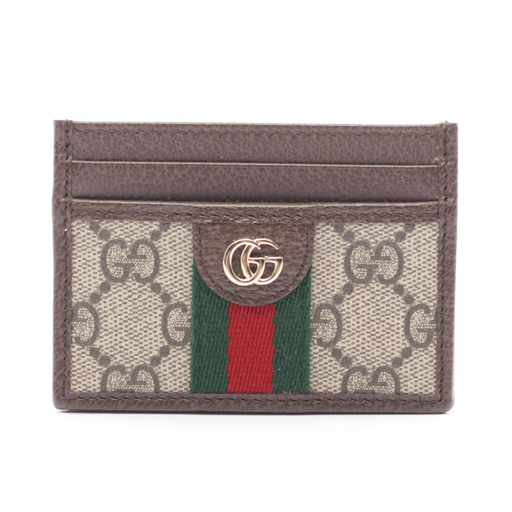 グッチ GUCCI オフィディア シェリーライン GGスプリーム カードケース アクセサリー レザー PVC レディース ベージュ系 / マルチカラー 838486FAE0L9746 【新品】