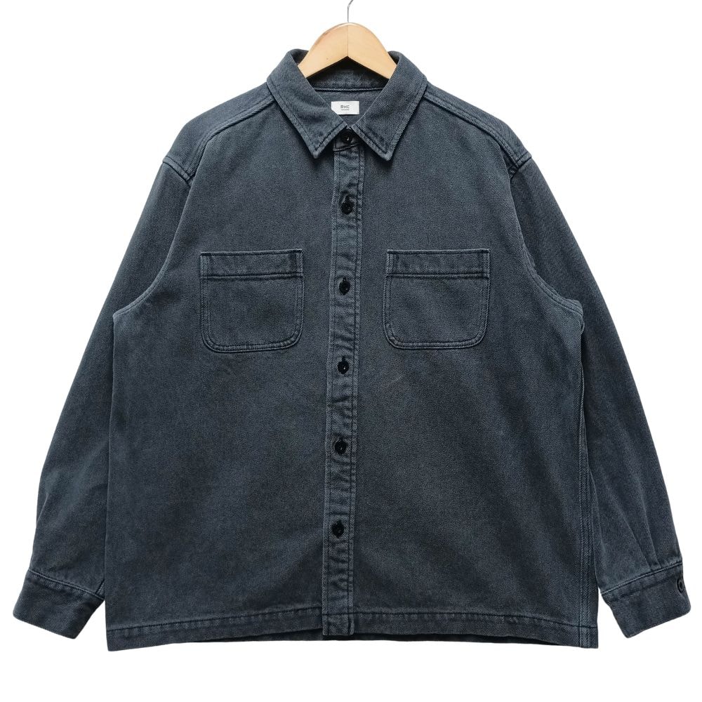 RON HERMAN ロンハーマン 4020700176 RHC Drill Shirt 加工 長袖シャツ コットン グレー サイズ M 正規品 / 56007
