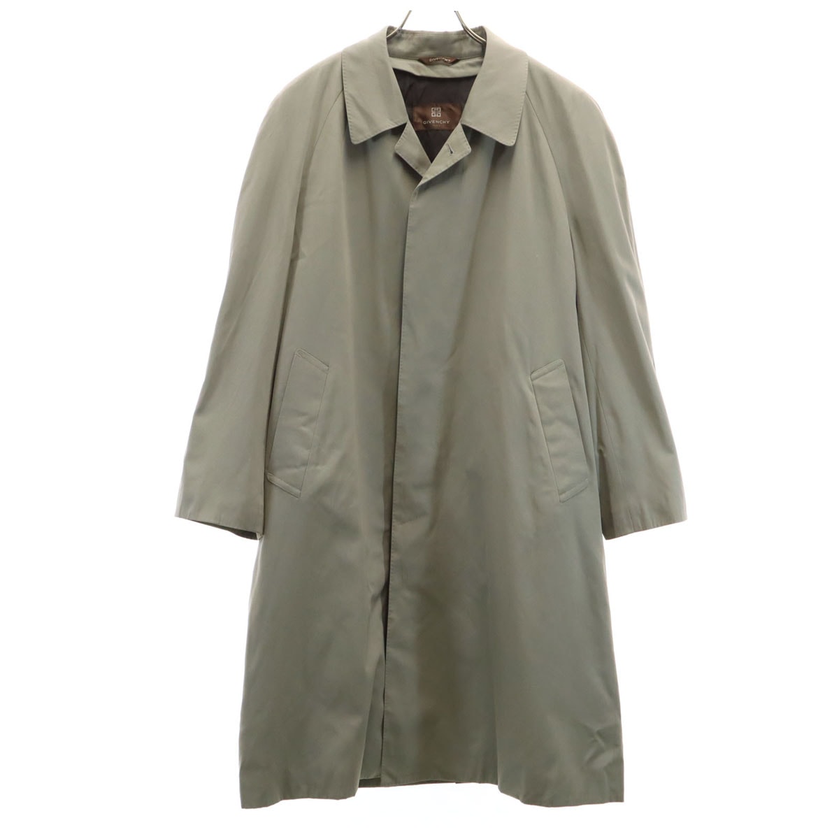 GIVENCHY ジバンシィ 90s オールド ステンカラーコート M グレージュ ベストライナー付き