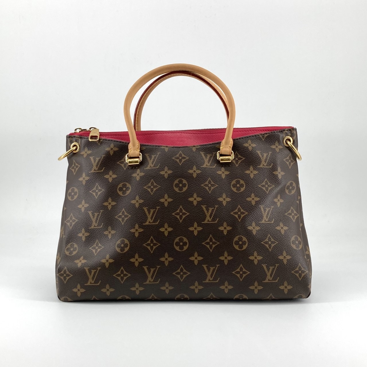 LOUIS VUITTON(ルイ・ヴィトン) パラス モノグラムキャンバス ピンクライニング M41147 ハンドバッグ ブラウン