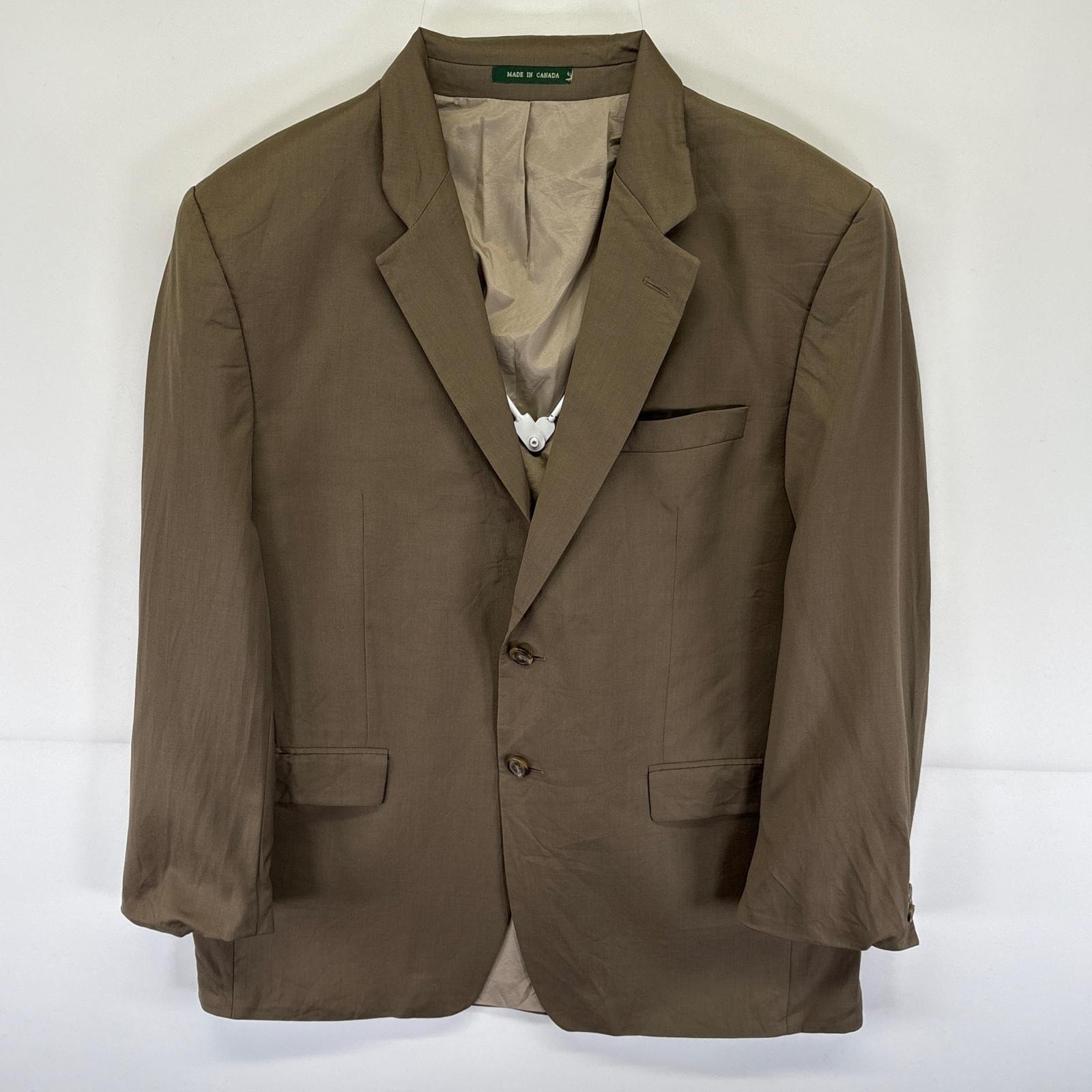 古着 ローレンラルフローレン LaurenRalphLauren テーラードジャケット ブレザー スーツ 2ボタン 大きいサイズ  ブラウン メンズ