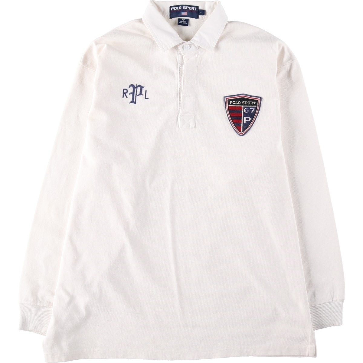 古着 90年代 ラルフローレン Ralph Lauren POLO SPORT ポロスポーツ 長袖 ラガーシャツ メンズL相当 ヴィンテージ/eaa648948