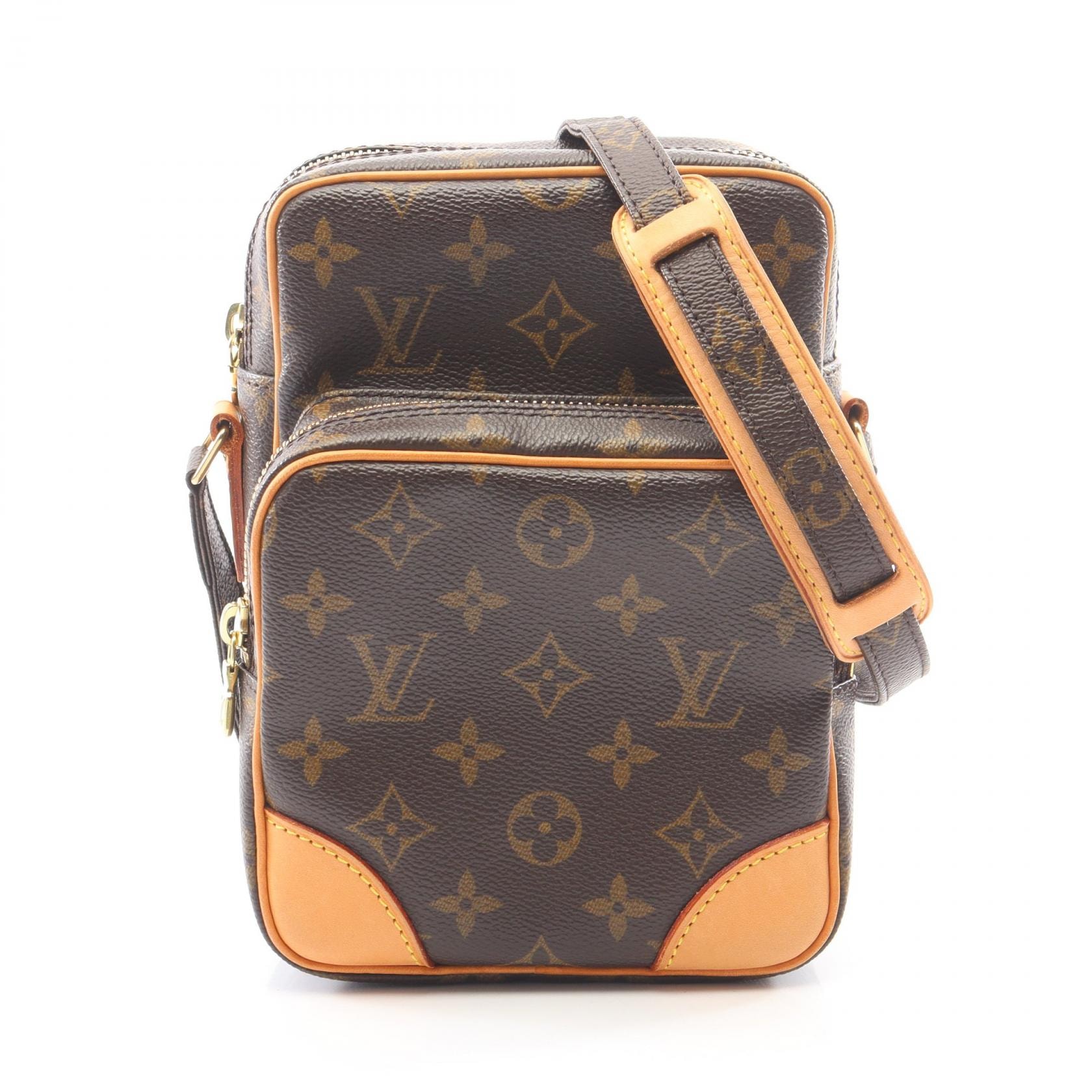 ルイ・ヴィトン LOUIS VUITTON アマゾン ショルダーバッグ バッグ PVCコーティングキャンバス レザー モノグラム レディース ブラウン系 M45236 【中古】