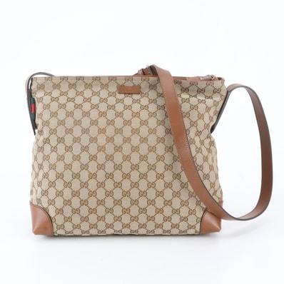 ■極美品 グッチ GGキャンバス 308930 ショルダーバッグ