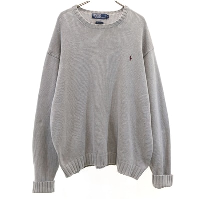 Polo by Ralph Lauren ポロバイラルフローレン 長袖 ニット XL グレー セーター