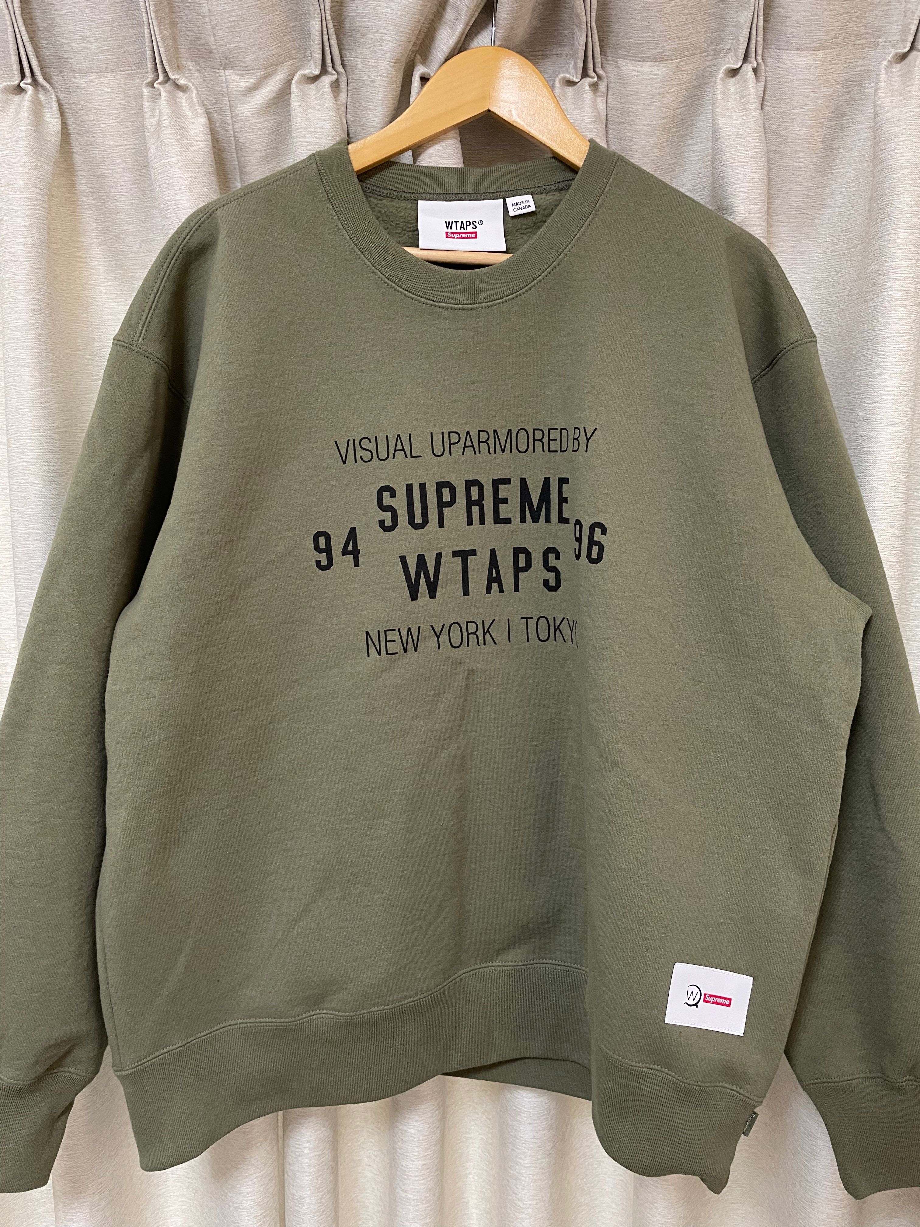 Supreme / WTAPS Crewneck "Light Olive"