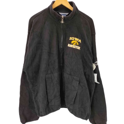 三角タグ フットボール チーム ロゴ 刺繍 ハーフジップ フリース プルオーバー【1141208357776】