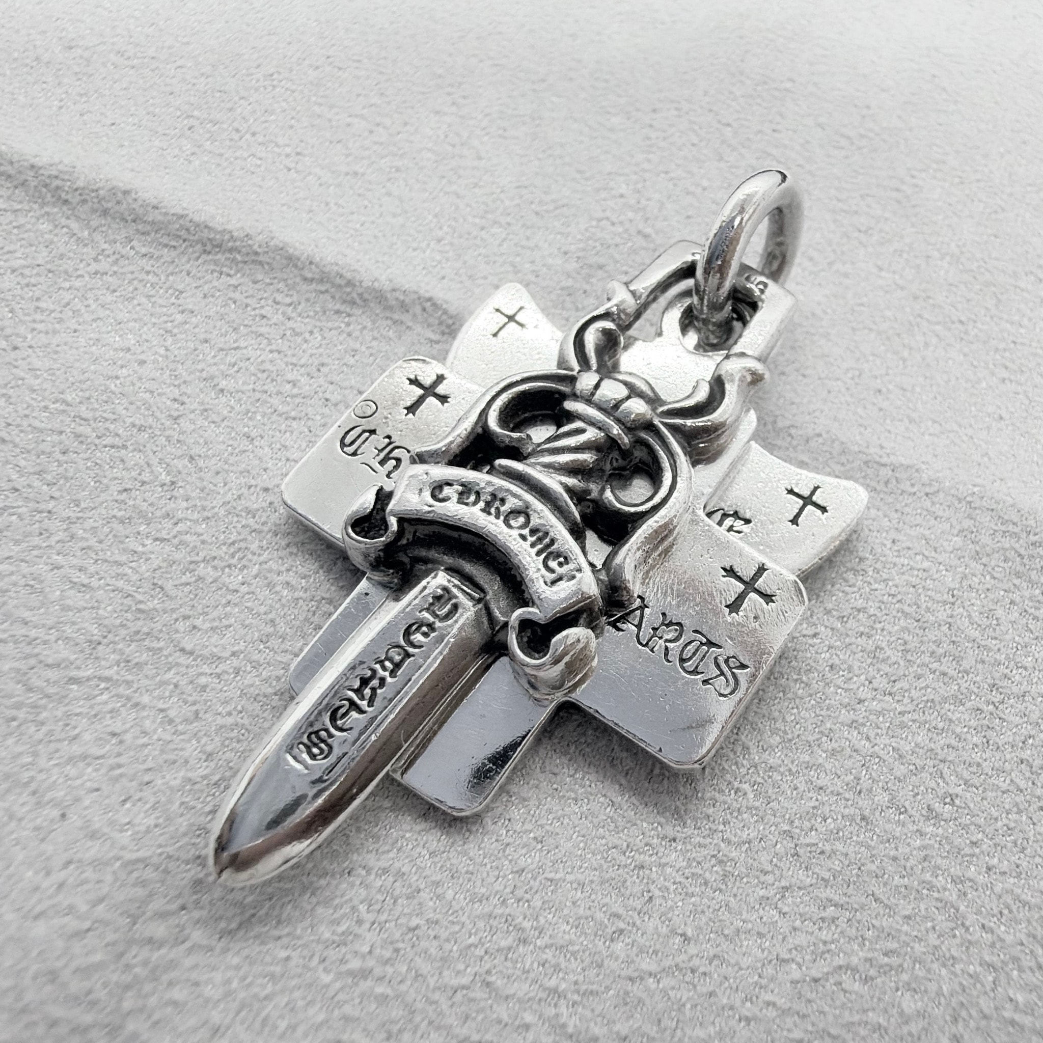 Chrome Hearts 3 Trinkets Pendant "Silver"