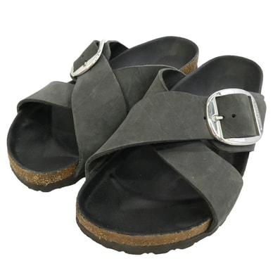 BIRKENSTOCK ビルケンシュトック Siena シエナ ビッグバックル サンダル 43 ブラック系 28cm【中古】
