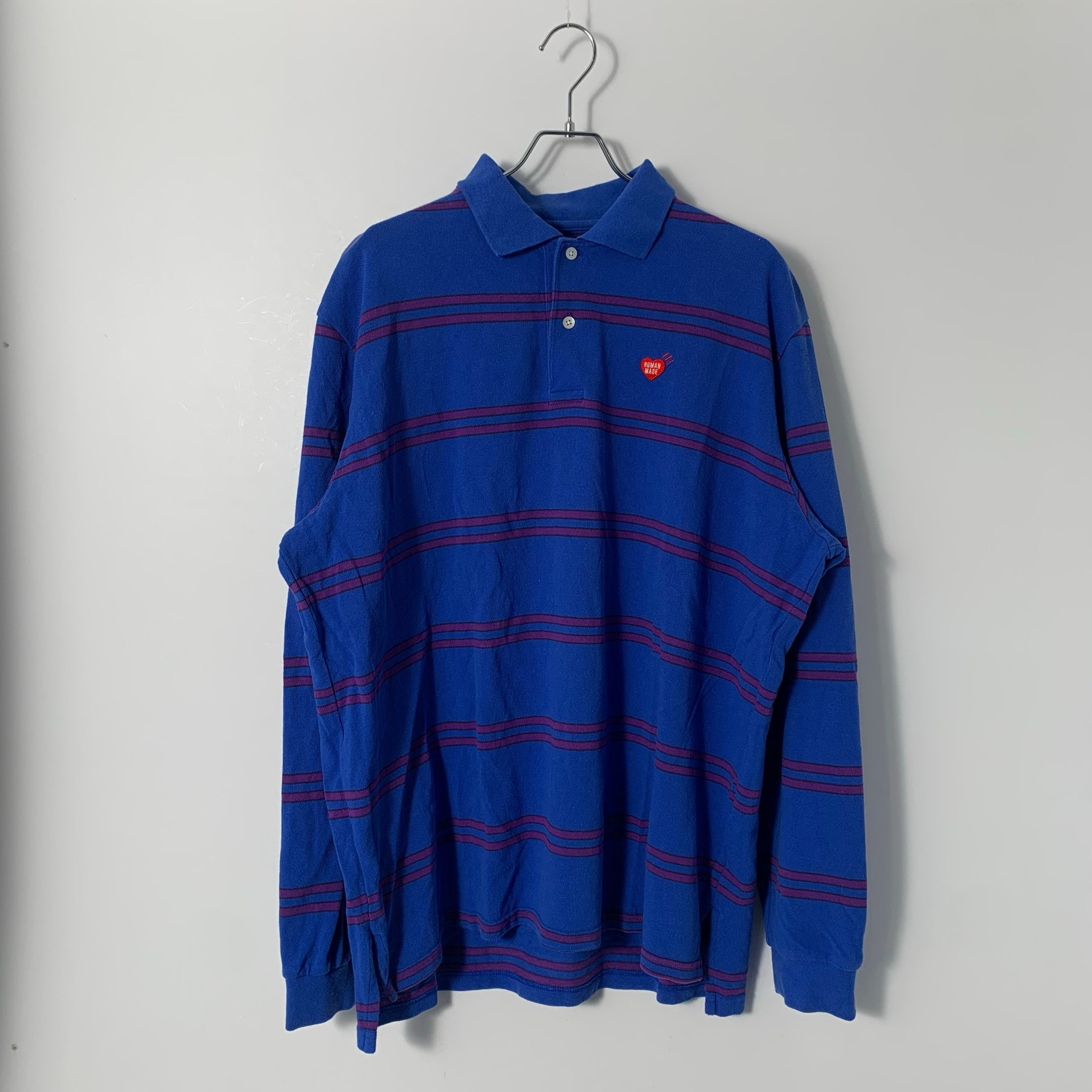 HUMAN MADE L/S Polo Shirt "Blue"