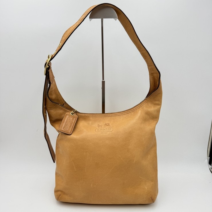 COACH(コーチ) ショルダーバッグ ホーボーバッグ レザー ブラウン系 ゴールド金具 レディース F12406 【中古】