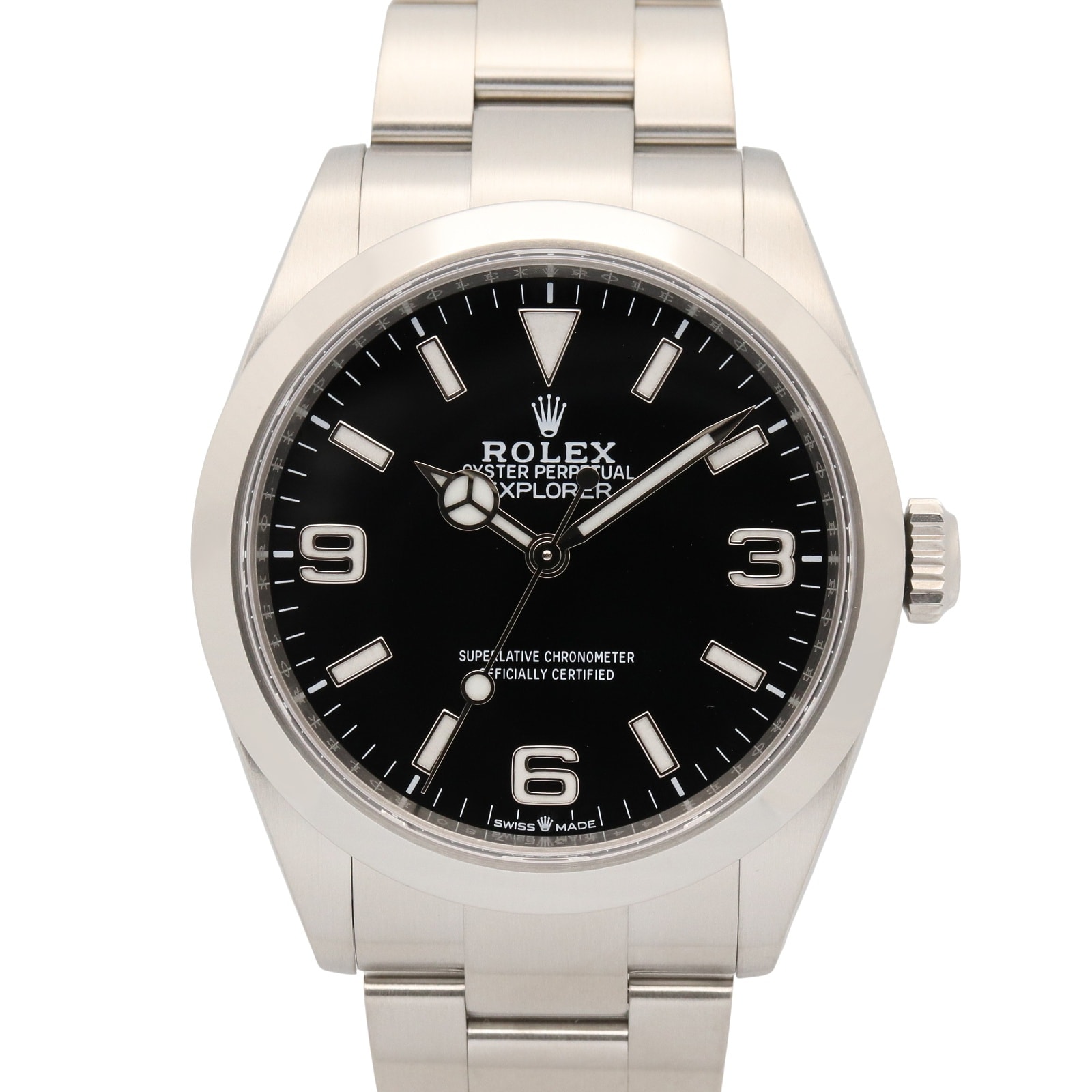 ロレックス ROLEX エクスプローラー1 ランダム番 腕時計 時計 ステンレススチール メンズ ブラック系 224270 【中古】