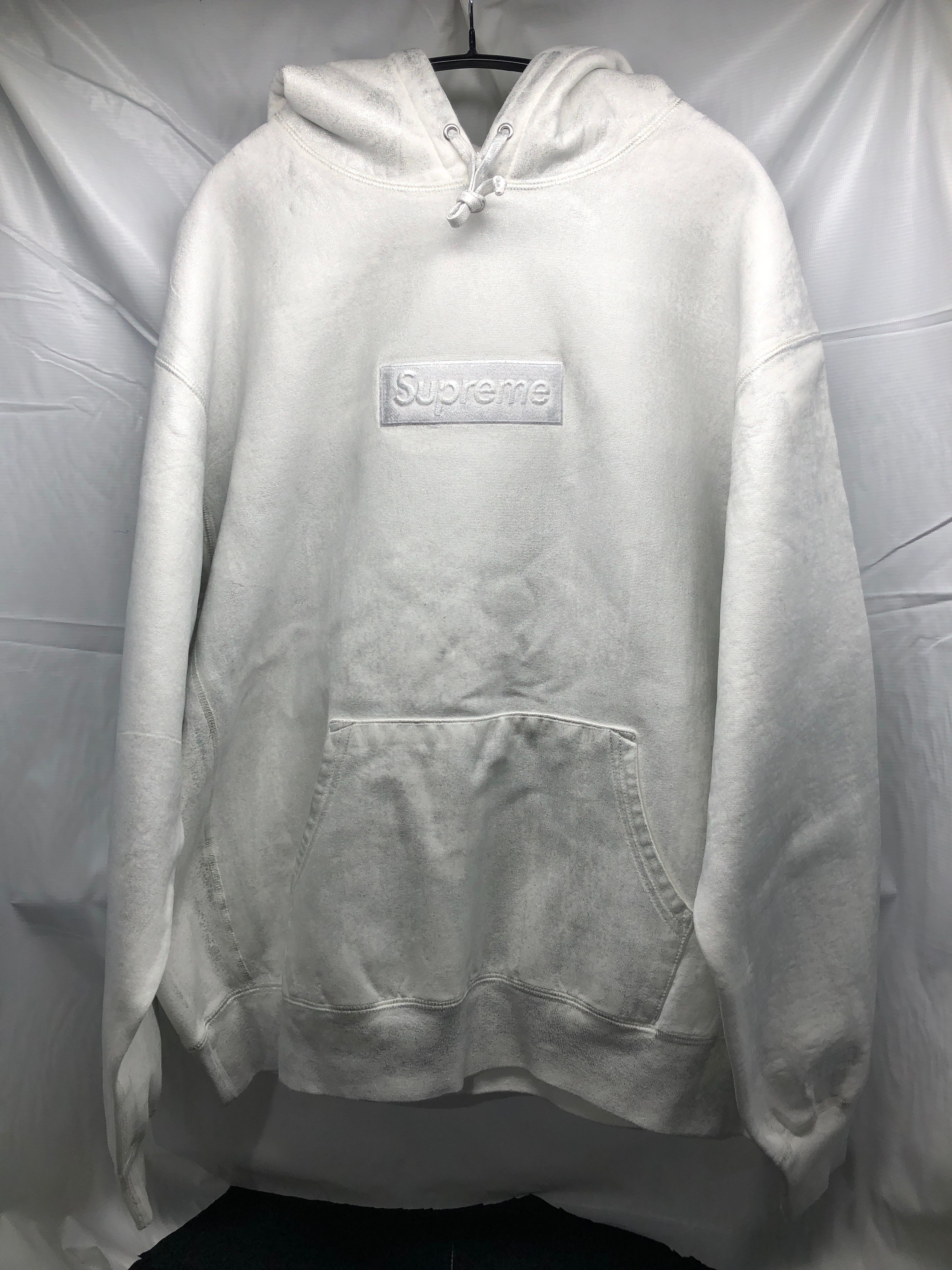 Supreme x MM6 Maison Margiela Foil Box Logo Hooded Sweatshirt "White"