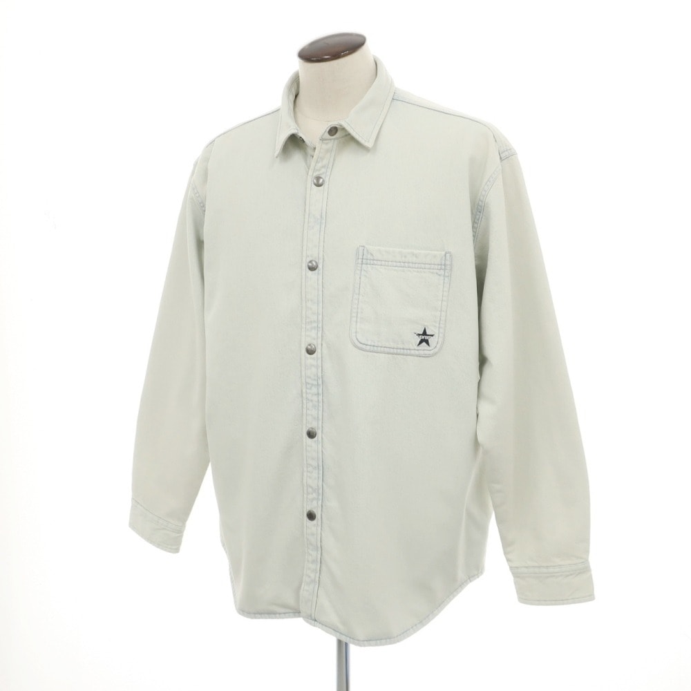 【中古】シュプリーム Supreme 2025年秋冬 Quilted Lined Denim Snap Shirt 中綿入り デニムシャツ ライトウォッシュブルー【サイズXL】【メンズ】