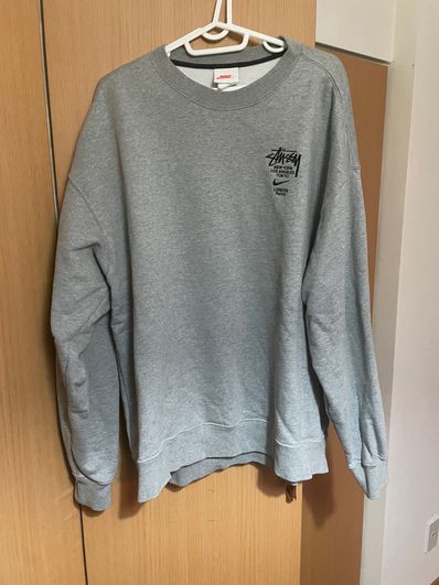 Nike x Stussy International Crewneck Sweatshirt (US Size) "Grey" DC4198-050