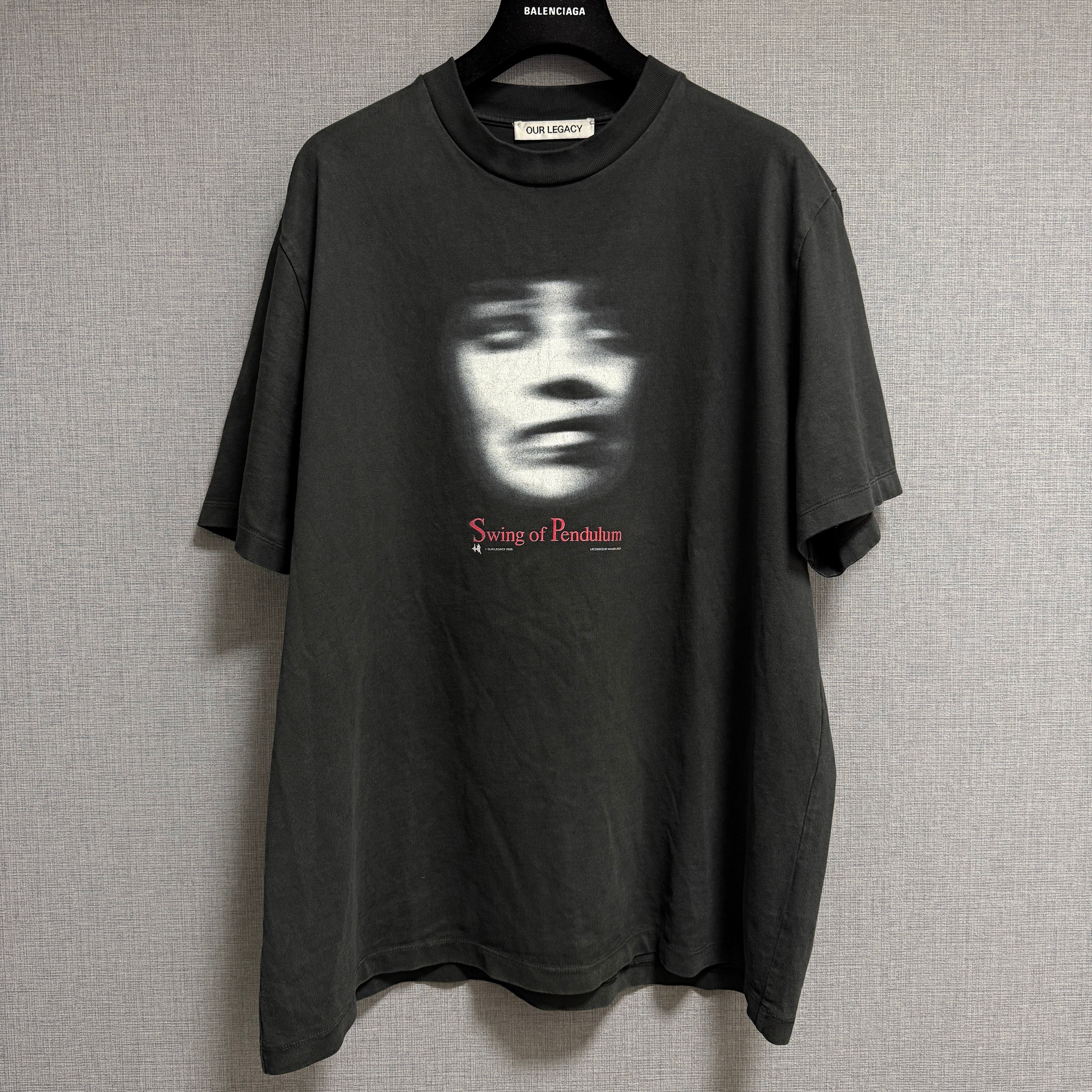 OUR LEGACY Box T-Shirt Swing Of Pendulum Print "Black"