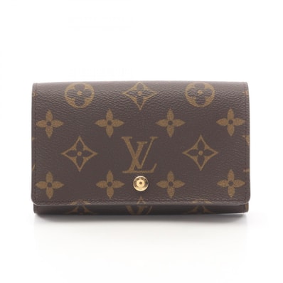 ルイ・ヴィトン LOUIS VUITTON ポルトモネ ビエ トレゾール モノグラム 二つ折り財布 財布 レザー PVC レディース ブラウン系 M61730 【中古】