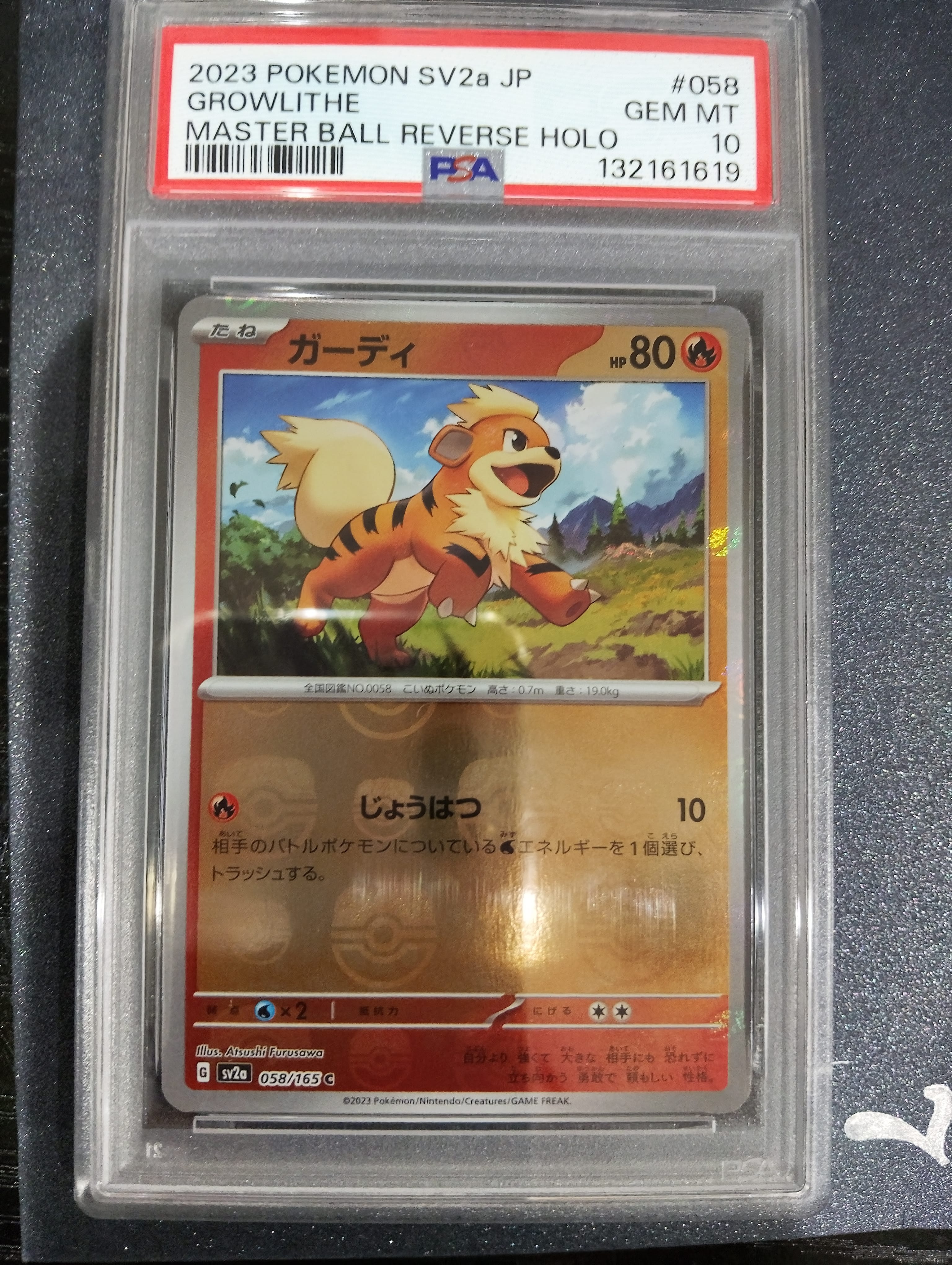 ガーディ C: マスターボールミラー[SV2a 058/165](強化拡張パック「ポケモンカード151」)