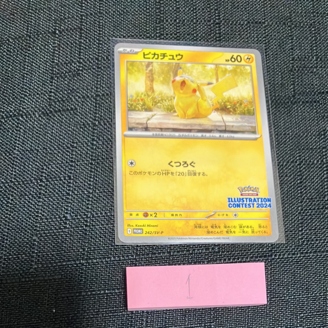 ピカチュウ [SV-P 242](プロモカードパック「イラストレーションコンテスト 2024 受賞作品プロモカード化記念キャンペーン」)