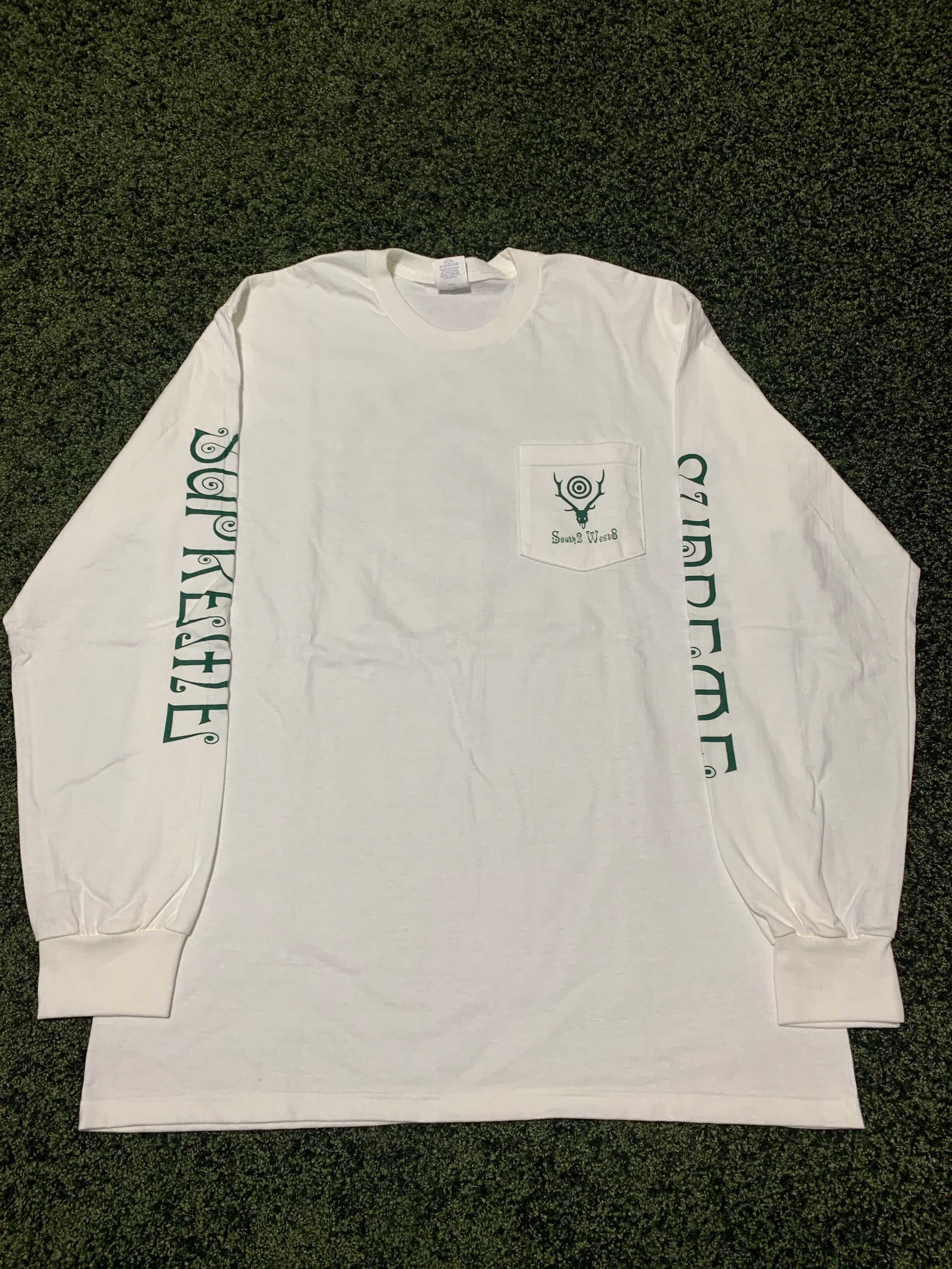 Supreme / SOUTH2 WEST8 L/S Pocket Tee "White"
