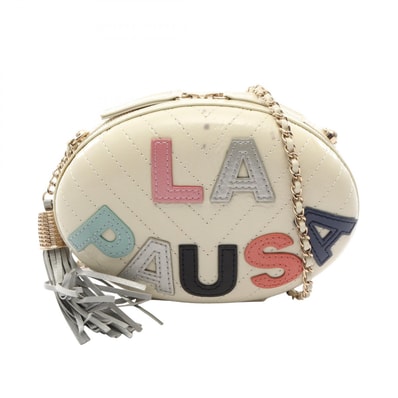 シャネル CHANEL LA PAUSA シェブロン Vステッチ ショルダーバッグ バッグ レザー レディース ベージュ系 / マルチカラー 【中古】