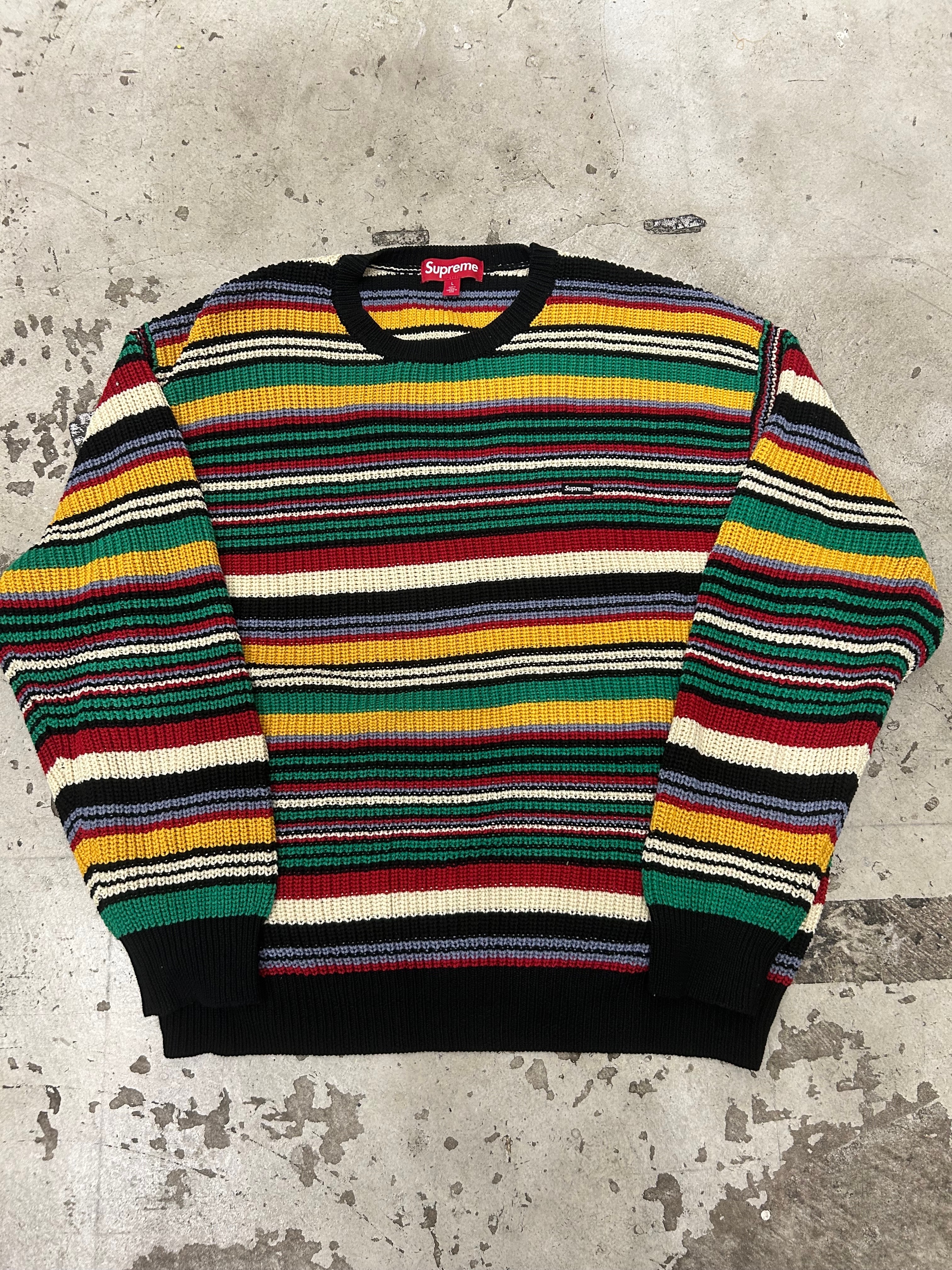 【美品】シュプリーム スモールボックス リブド セーター“マルチ Supreme（シュプリーム） 23AW Small Box Ribbed Sweater スモール