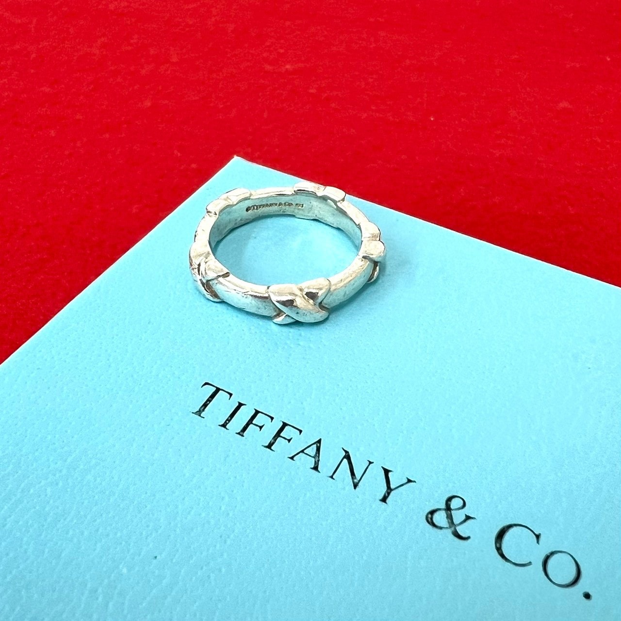 TIFFANY&Co. ティファニー シグネチャークロス リング シルバー925 リング・指輪 10号 シルバー
 544-4