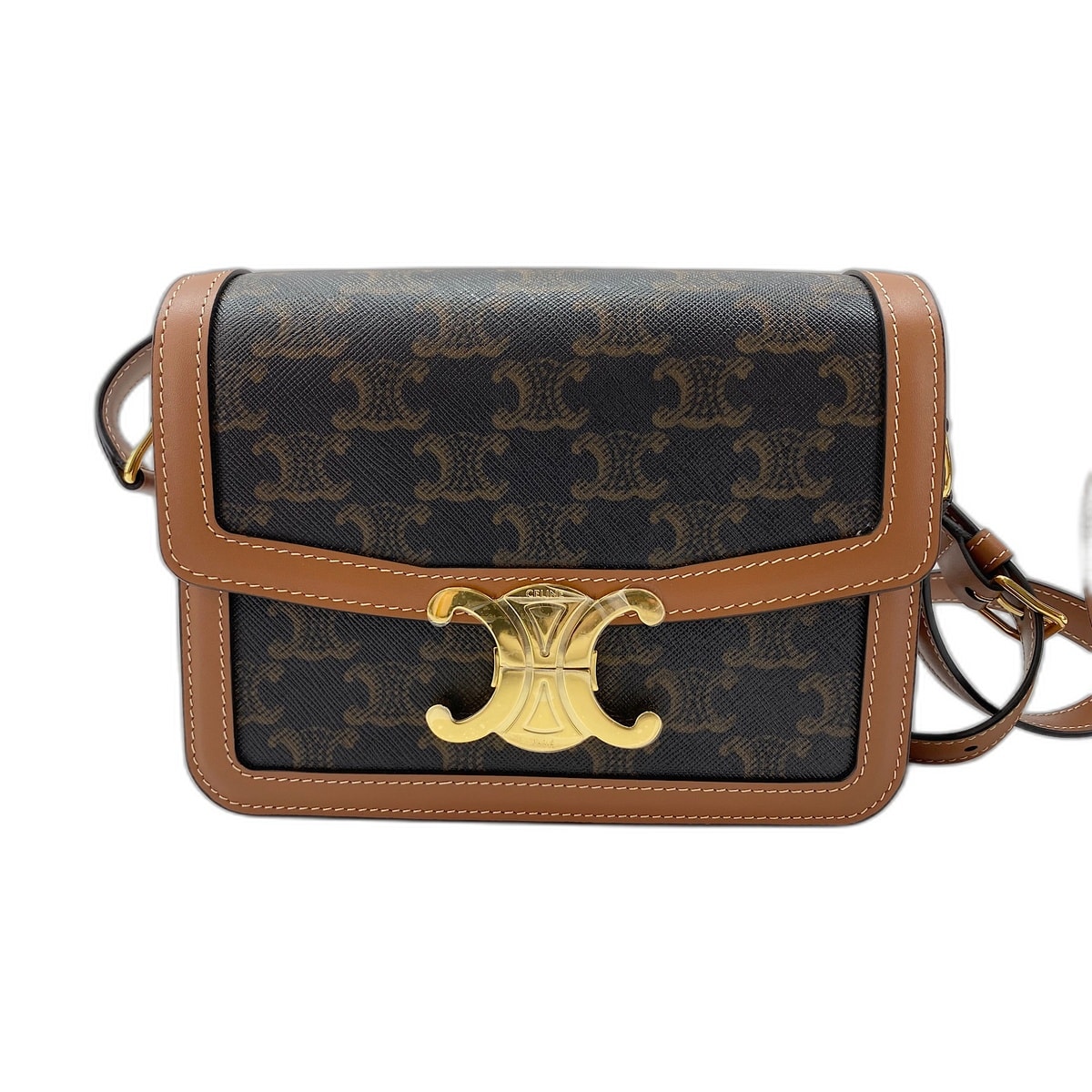 セリーヌ CELINE キャンバス ティーン ショルダーバッグ【中古】