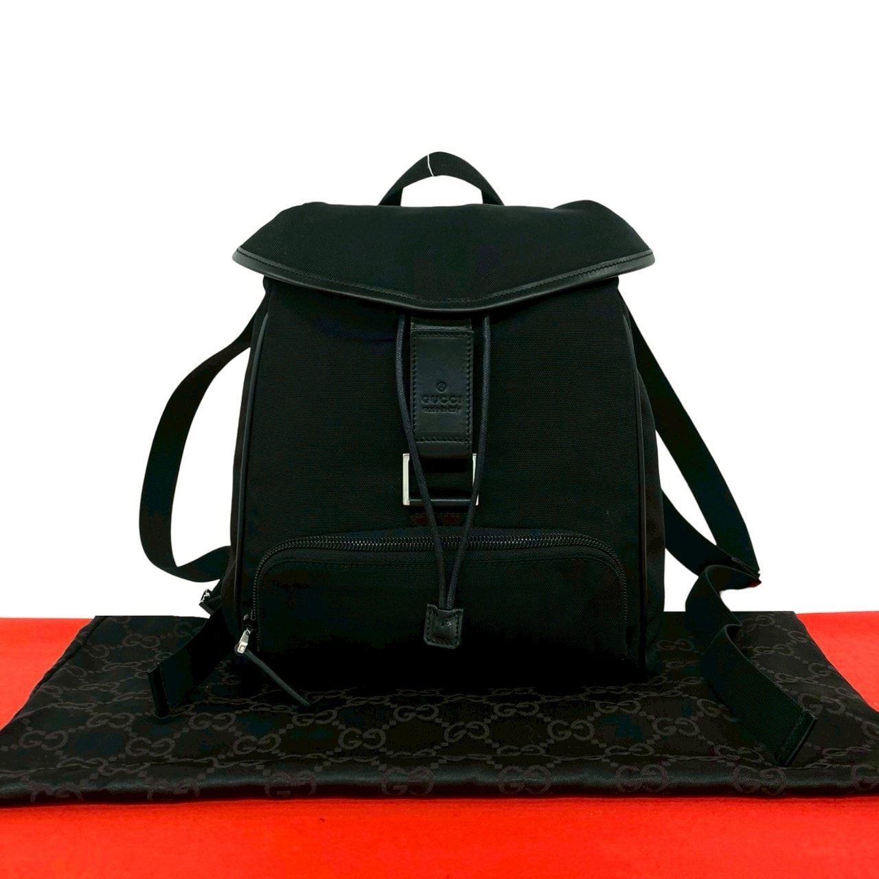 GUCCI グッチ ナイロン レザー リュックサック ブラック
39141