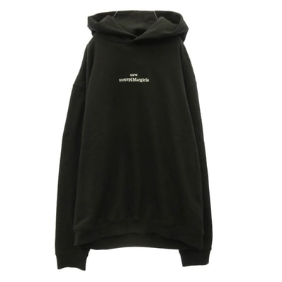 MAISON MARGIELA メゾンマルジェラ 20AW S50GU0149 反転ロゴ 四つタグ 10ライン スウェット プルオーバーパーカー ブラック系 46【中古】
